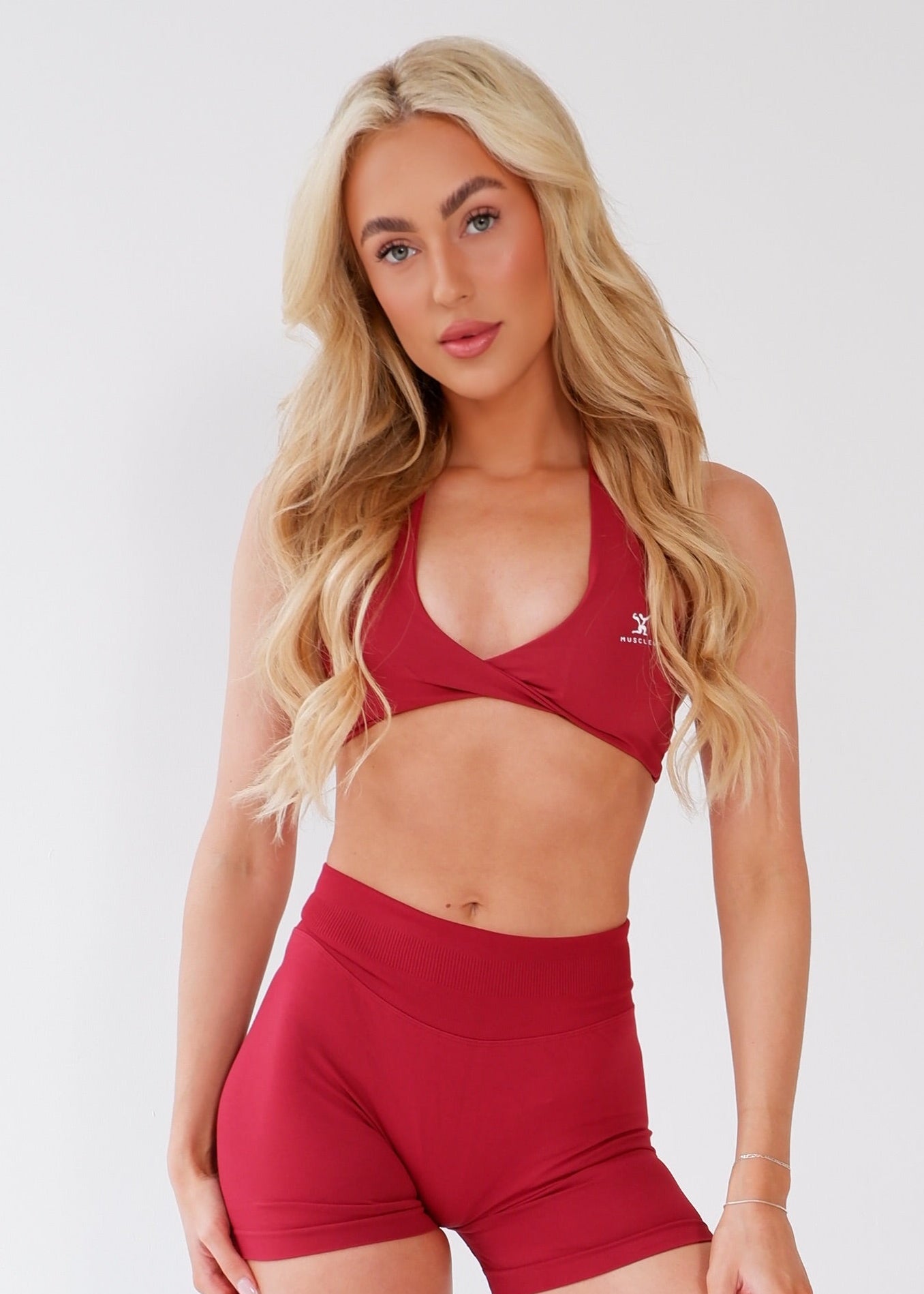 Halter Top Twist Bra - Red