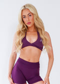 Halter Top Twist Bra - Purple
