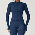 Contour Zip Jacket - Navy Blue