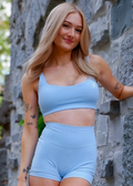 Super Soft Seamless Sports Bra - Sky Blue