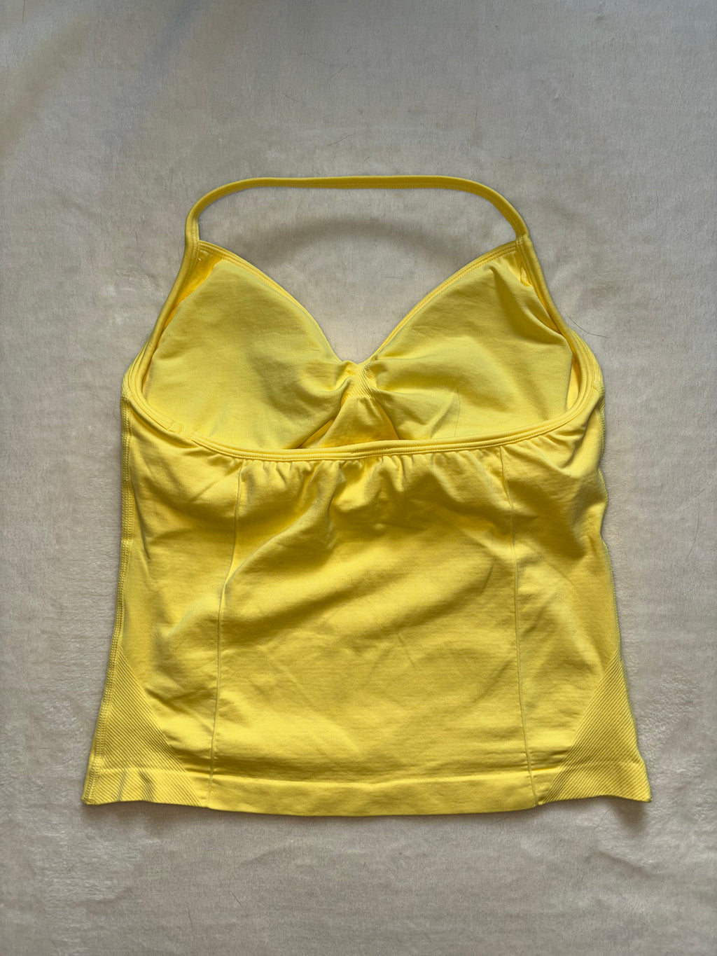 Contour Halter Tank Top - Yellow
