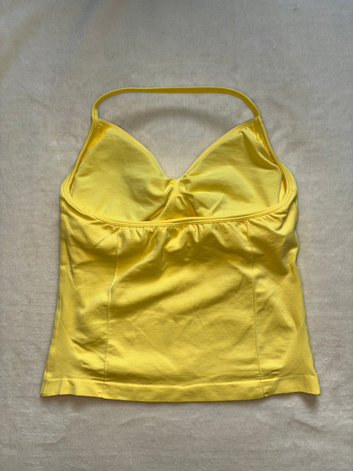 Contour Halter Tank Top - Yellow