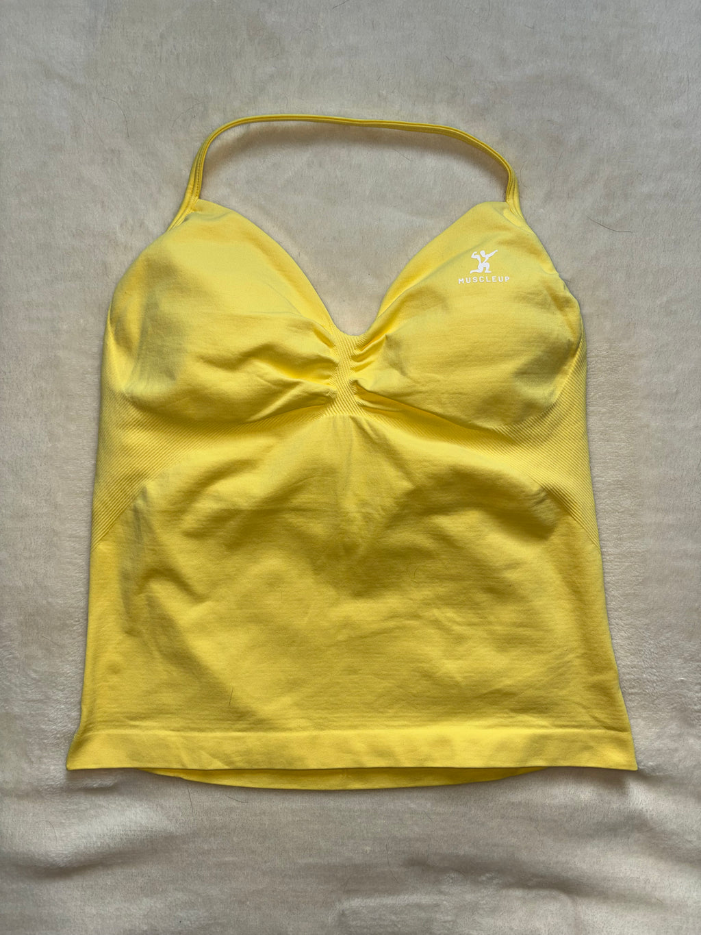 Contour Halter Tank Top - Yellow