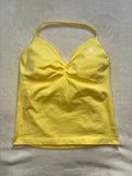 Contour Halter Tank Top - Yellow