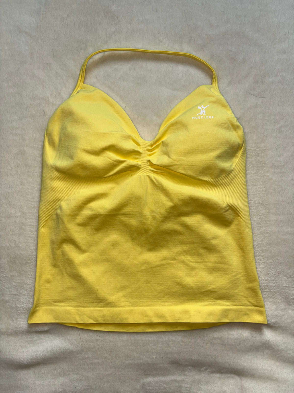 Contour Halter Tank Top - Yellow